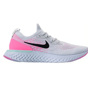 Unisex Nike Epic React Flyknit White Pink Athletic Shoes Size 11